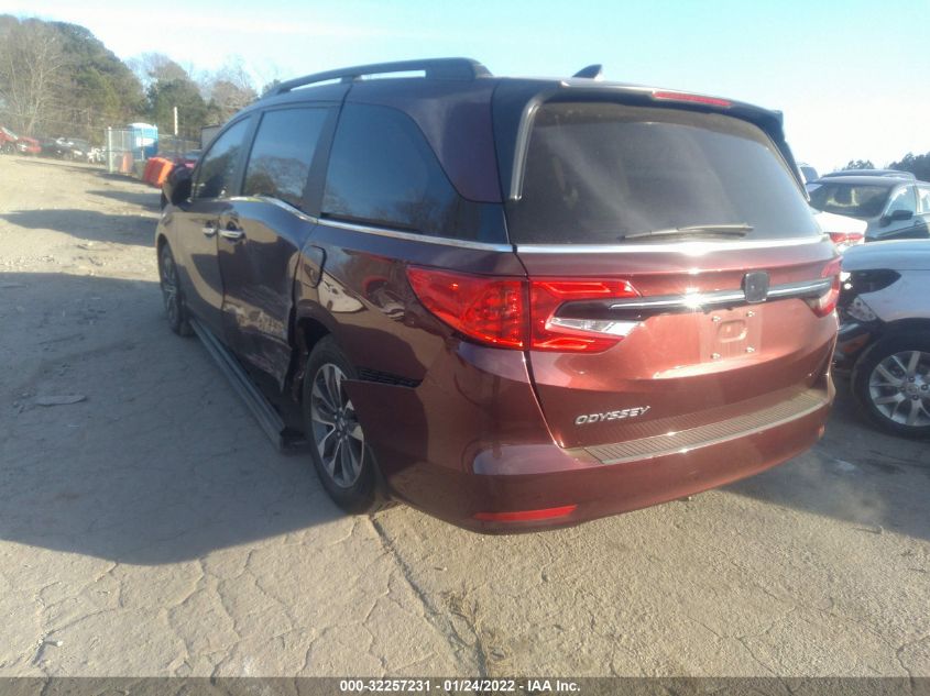 2021 HONDA ODYSSEY EX-L VIN: 5FNRL6H72MB002729