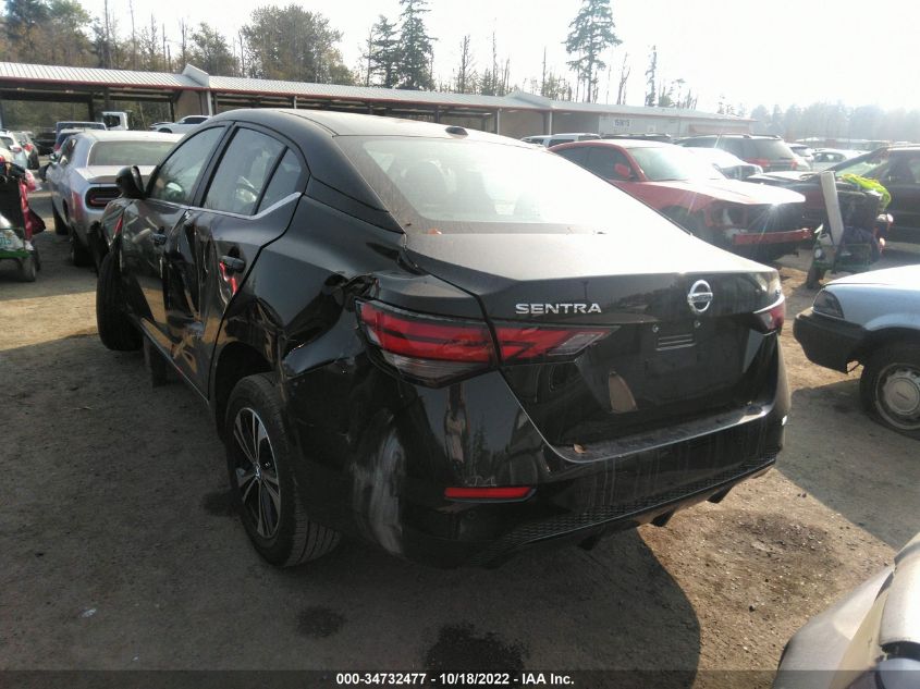 2022 NISSAN SENTRA SV VIN: 3N1AB8CV3NY267413