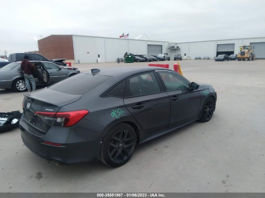 2022 HONDA CIVIC SEDAN SPORT VIN: 2HGFE2F54NH524332