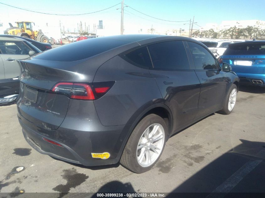 2022 TESLA MODEL Y LONG RANGE VIN: 7SAYGDEE2NF359694