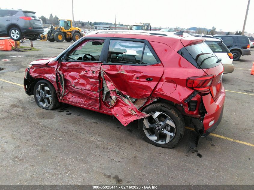 2022 HYUNDAI VENUE SEL VIN: KMHRC8A32NU169664