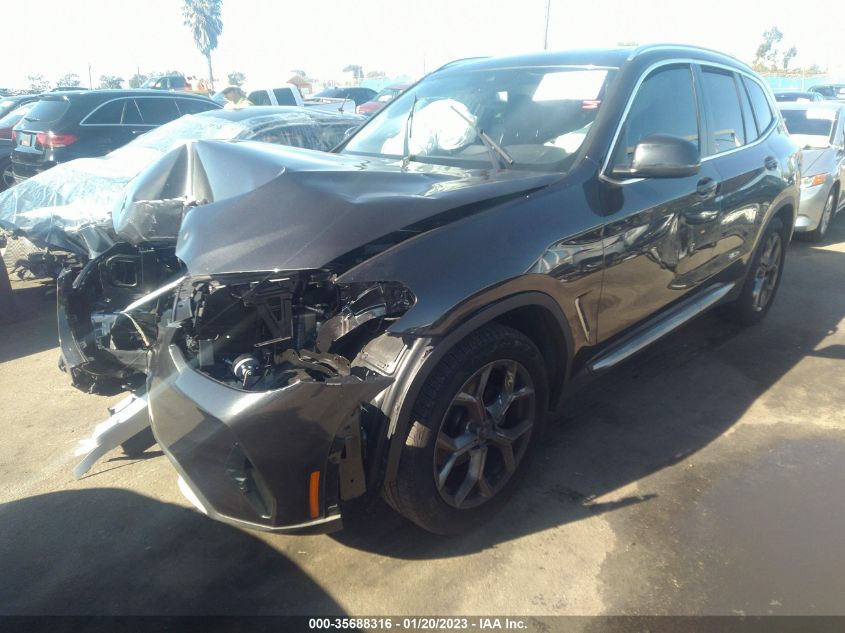 2022 BMW X3 SDRIVE30I VIN: 5UX43DP03N9L58314