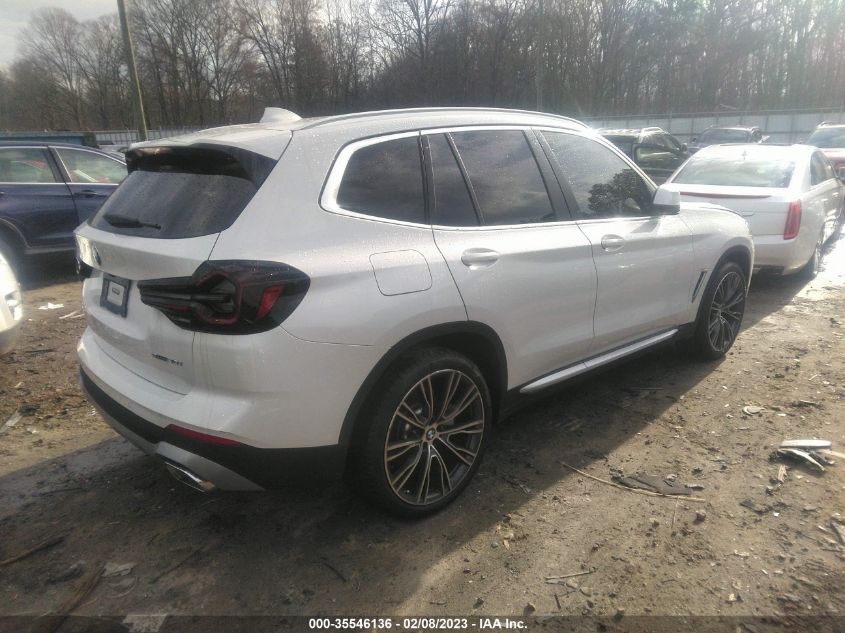 2022 BMW X3 SDRIVE30I VIN: 5UX43DP05N9N34893