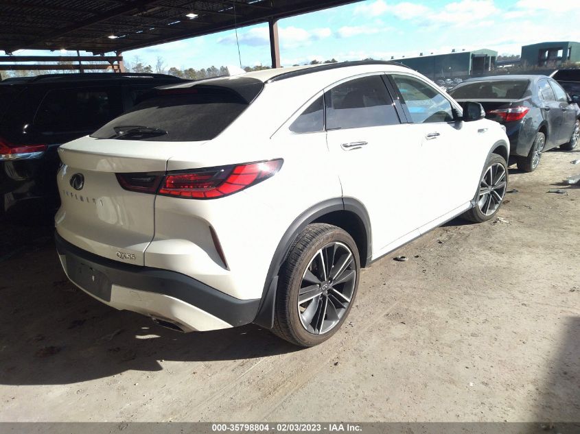 2022 INFINITI QX55 LUXE VIN: 3PCAJ5J38NF101593