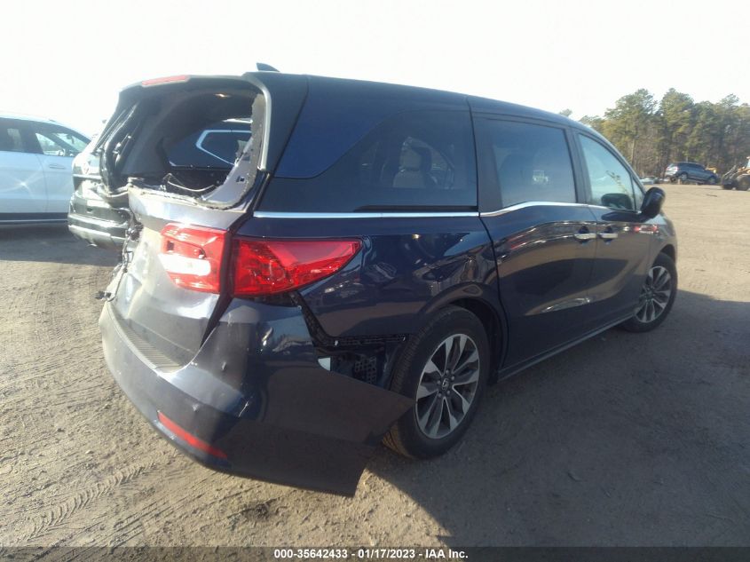 2022 HONDA ODYSSEY EX-L VIN: 5FNRL6H75NB043244
