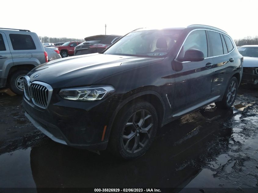2022 BMW X3 XDRIVE30I VIN: 5UX53DP00N9J66935
