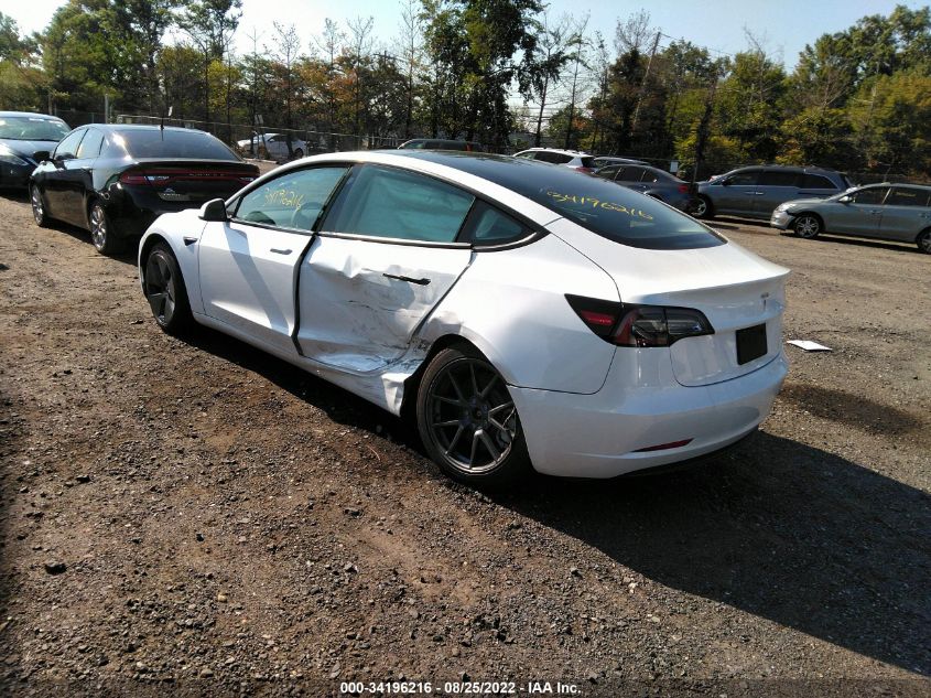 2022 TESLA MODEL 3 VIN: 5YJ3E1EA3NF115383