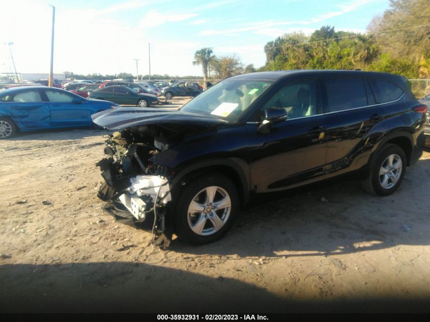 2022 TOYOTA HIGHLANDER L VIN: 5TDCZRAH1NS546869