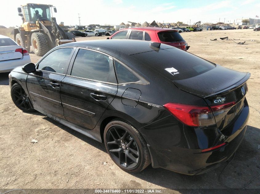 2022 HONDA CIVIC SEDAN SPORT VIN: 2HGFE2F59NH542177