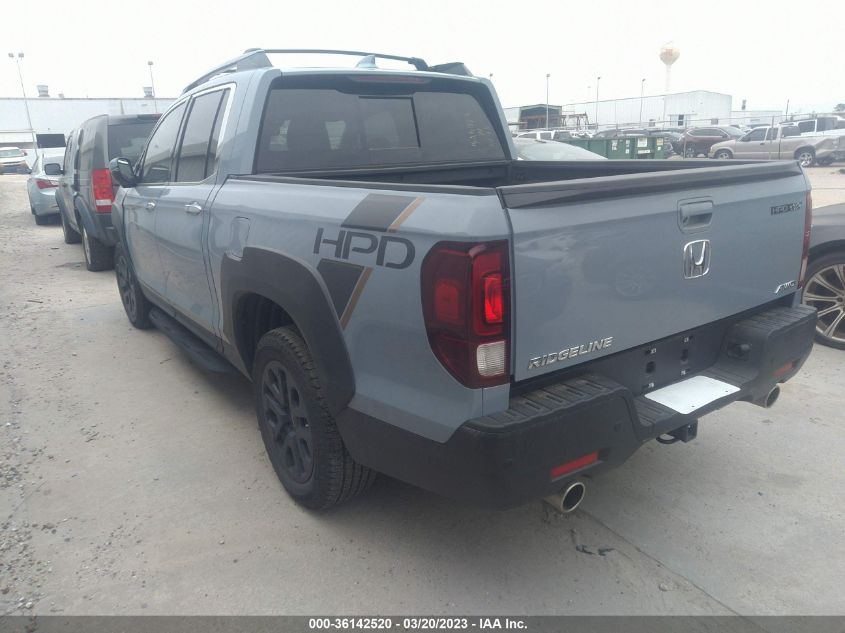 2022 HONDA RIDGELINE RTL-E VIN: 5FPYK3F77NB035542