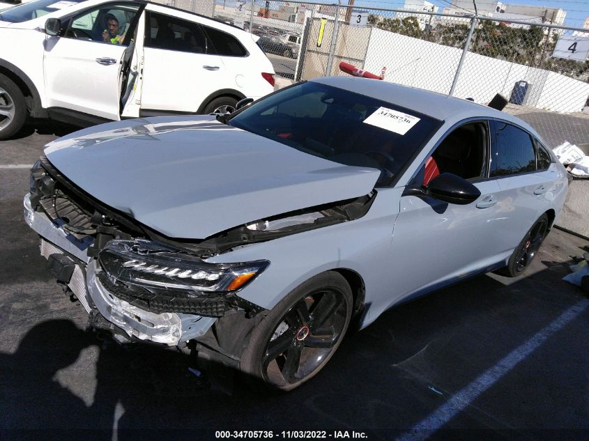 2021 HONDA ACCORD SEDAN SPORT VIN: 1HGCV1F31MA029627