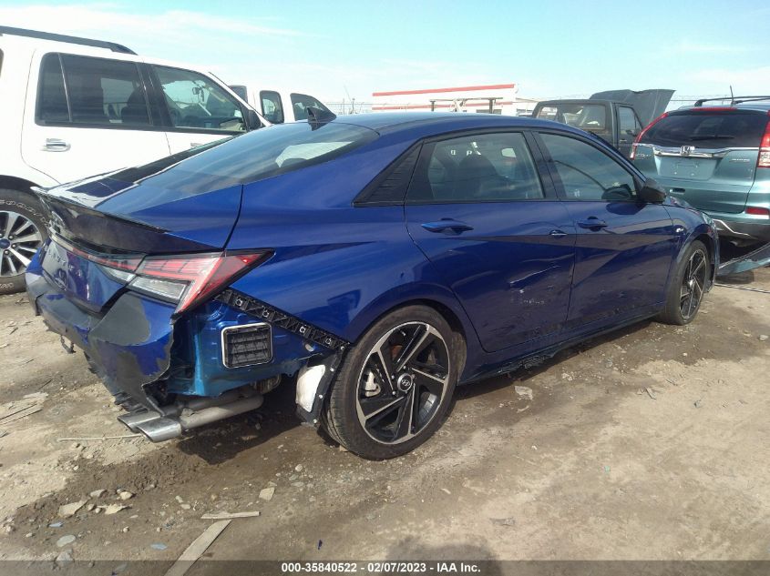 2022 HYUNDAI ELANTRA N LINE VIN: KMHLR4AF0NU237581
