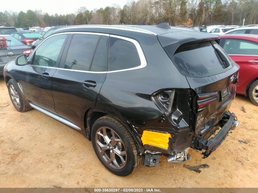 2022 BMW X3 XDRIVE30I VIN: 5UX53DP06N9J20901