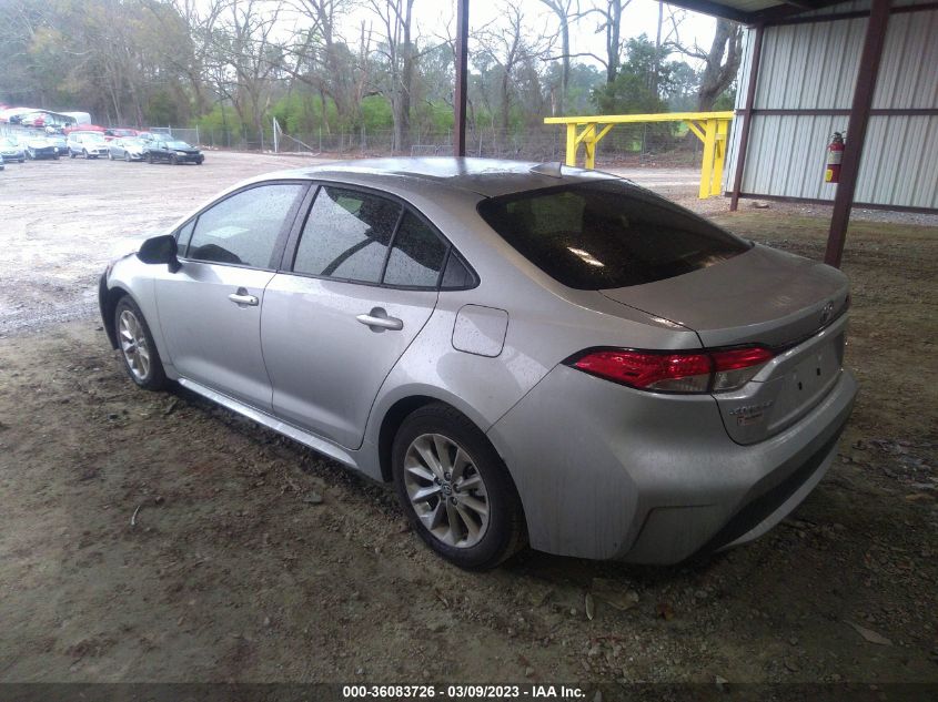 2022 TOYOTA COROLLA LE VIN: JTDVPMAE3NJ225601