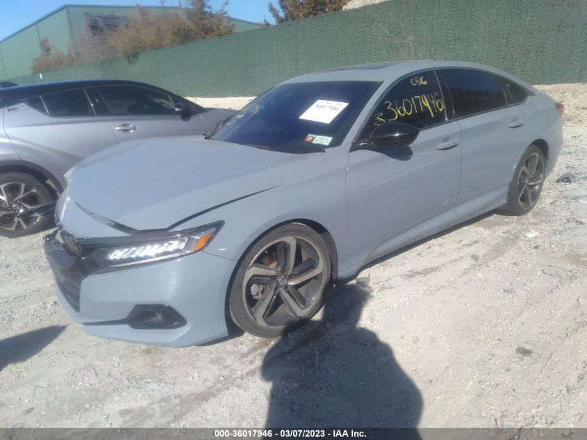 2022 HONDA ACCORD SEDAN SPORT VIN: 1HGCV2F35NA021036
