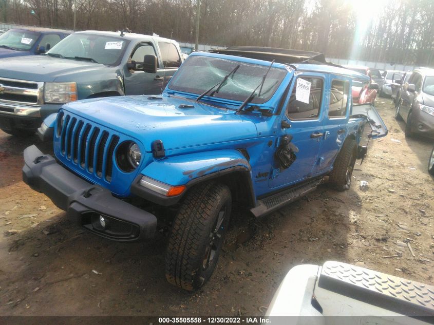 2022 JEEP WRANGLER UNLIMITED SAHARA ALTITUDE VIN: 1C4HJXEG9NW133486