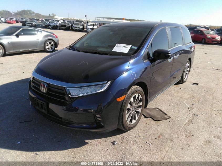 2022 HONDA ODYSSEY EX-L VIN: 5FNRL6H76NB007899