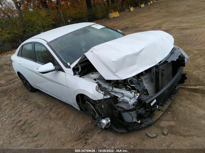 2021 HYUNDAI ELANTRA SEL VIN: 5NPLS4AG1MH003492