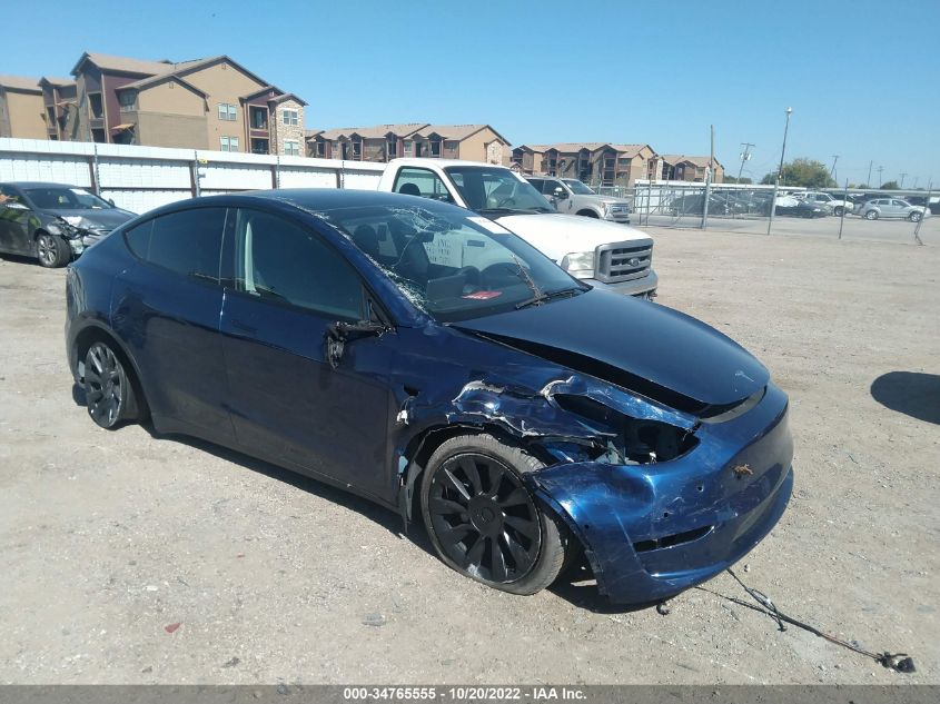 2022 TESLA MODEL Y LONG RANGE VIN: 7SAYGAEE9NF400739