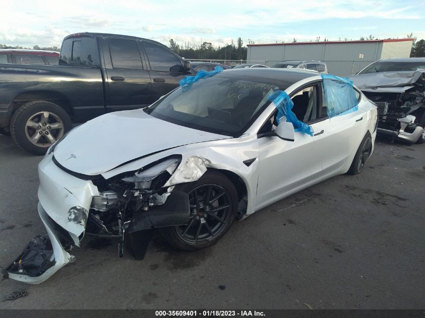 2022 TESLA MODEL 3 VIN: 5YJ3E1EA7NF333827