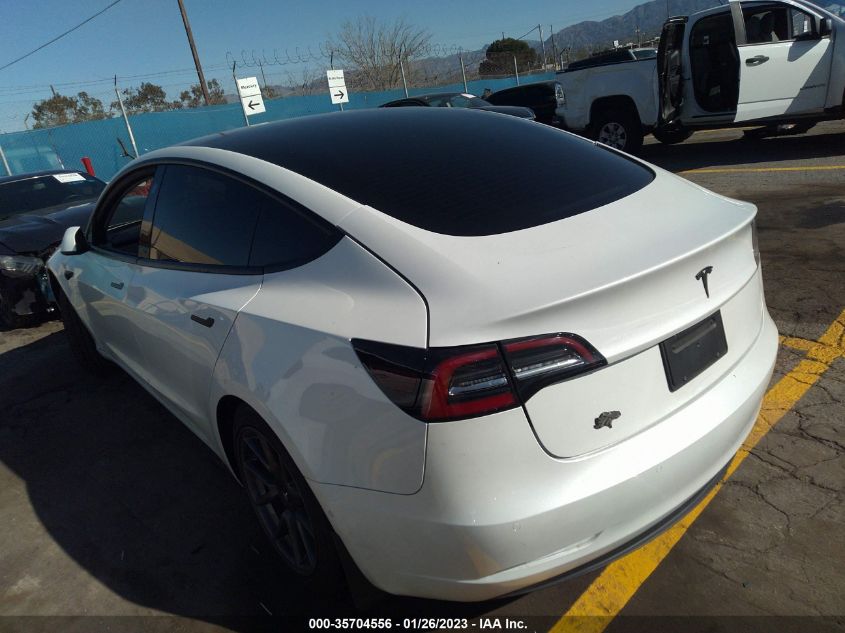2022 TESLA MODEL 3 VIN: 5YJ3E1EA8NF113371