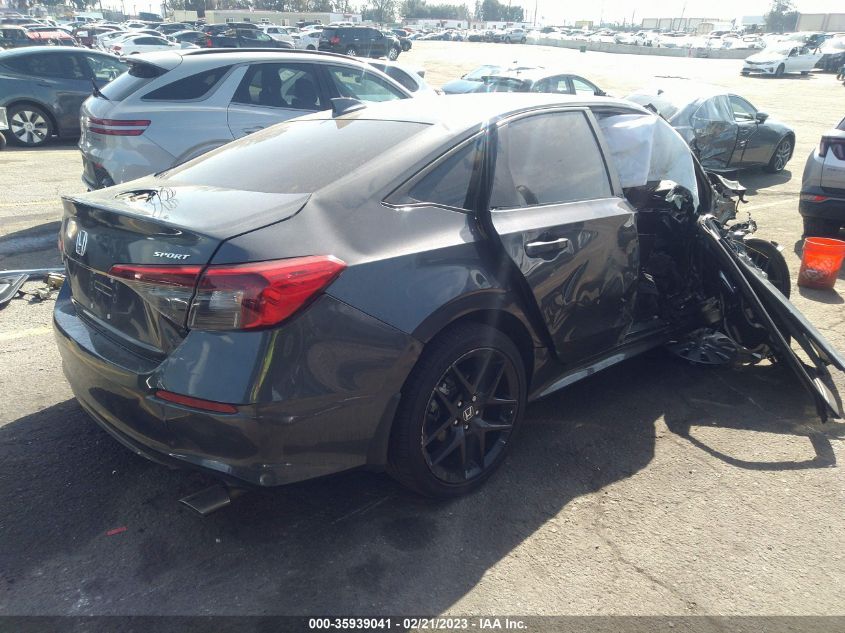 2022 HONDA CIVIC SEDAN SPORT VIN: 2HGFE2F54NH586474