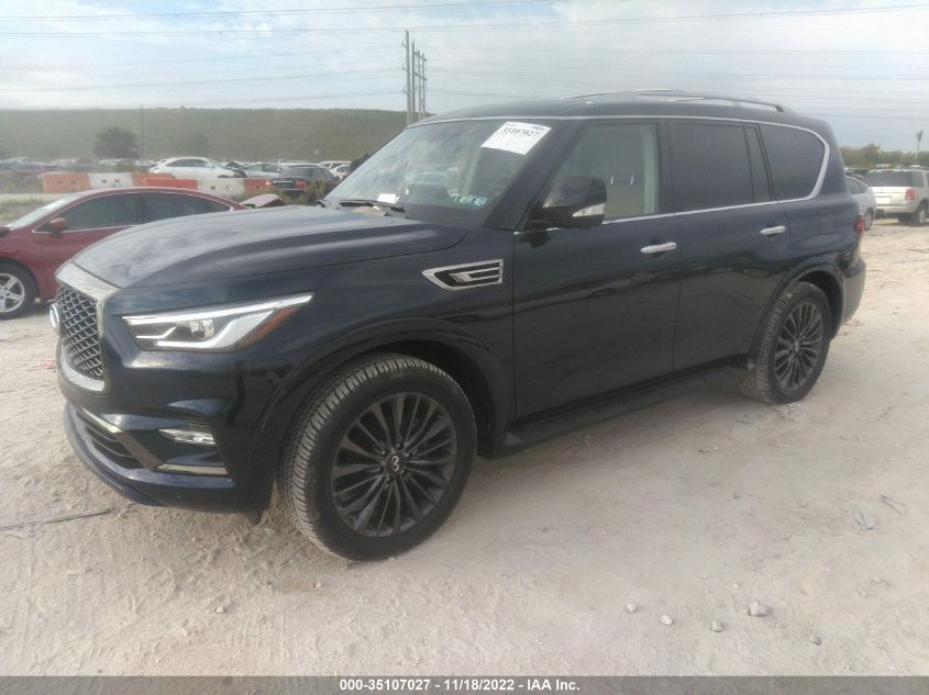 2022 INFINITI QX80 PREMIUM SELECT VIN: JN8AZ2AE6N9290848