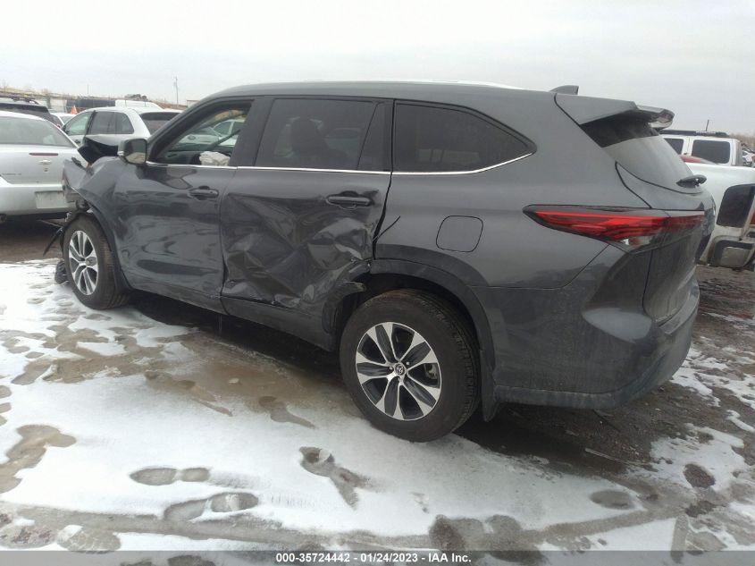 2022 TOYOTA HIGHLANDER XLE VIN: 5TDGZRBH2NS161773