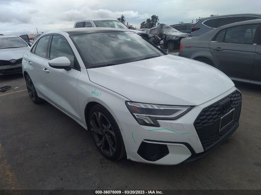 2022 AUDI A3 SEDAN PREMIUM PLUS VIN: WAUBUDGY4NA021481