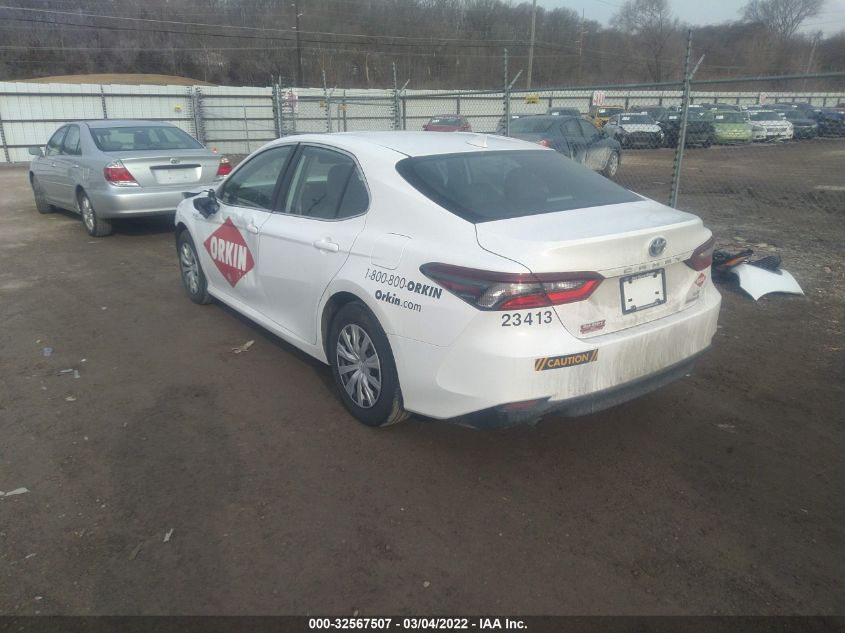2021 TOYOTA CAMRY HYBRID LE VIN: 4T1C31AK7MU568167