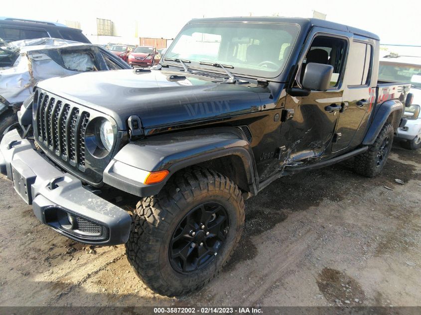 2022 JEEP GLADIATOR WILLYS SPORT VIN: 1C6HJTAG0NL139247