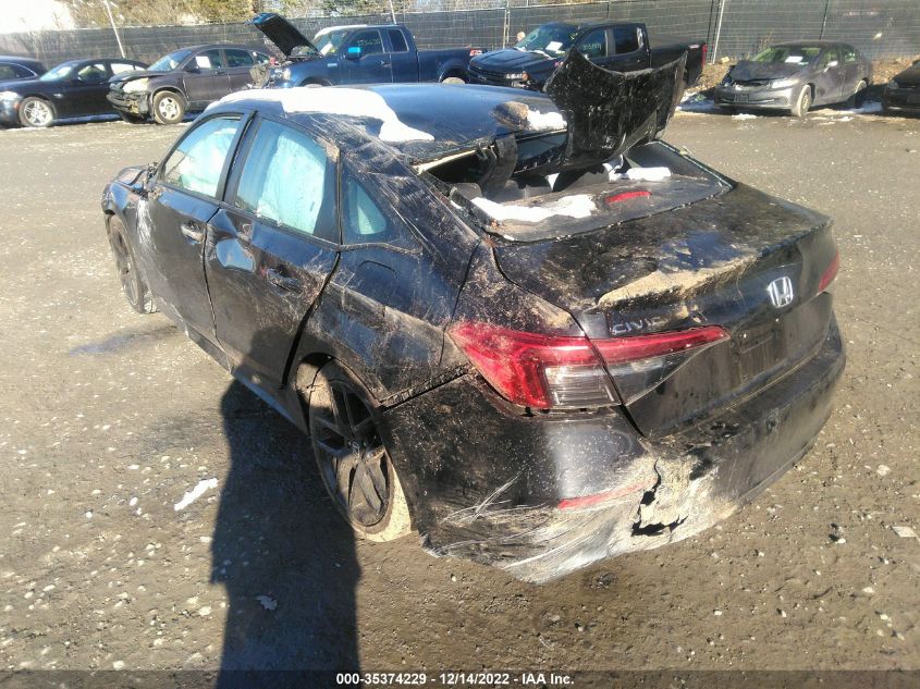 2022 HONDA CIVIC SEDAN SPORT VIN: 2HGFE2F57NH507623