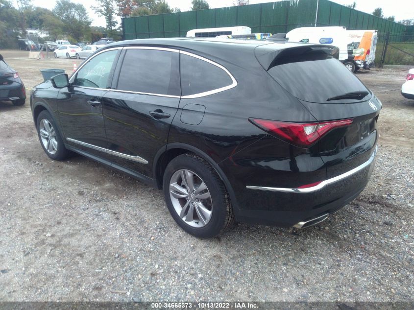 2022 ACURA MDX VIN: 5J8YE1H35NL023855