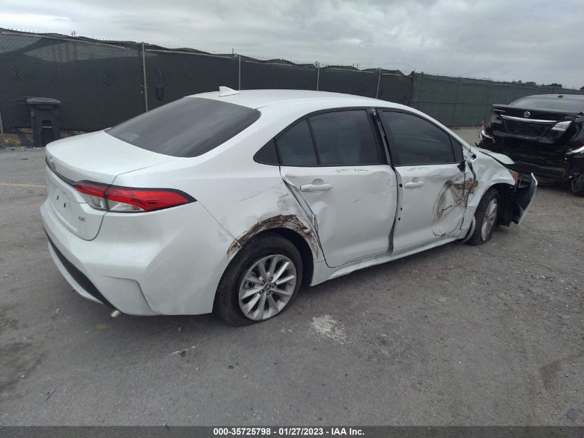 2022 TOYOTA COROLLA LE VIN: 5YFVPMAE8NP386621