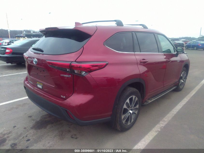 2021 TOYOTA HIGHLANDER HYBRID XLE VIN: 5TDGBRCH6MS038446