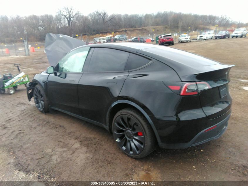 2022 TESLA MODEL Y PERFORMANCE VIN: 7SAYGDEF7NF553453