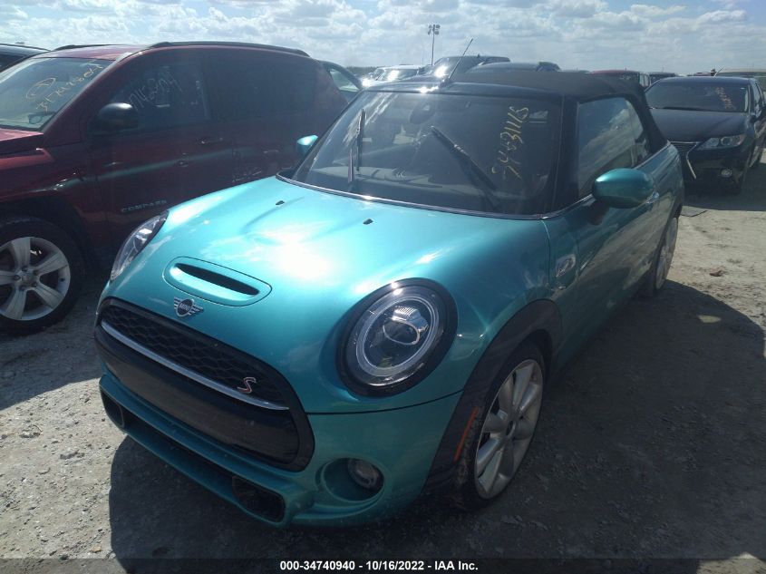 2021 MINI CONVERTIBLE COOPER S VIN: WMWWJ5C04M3M08373