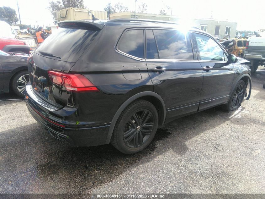 2022 VOLKSWAGEN TIGUAN SE R-LINE BLACK VIN: 3VVCB7AX6NM100007
