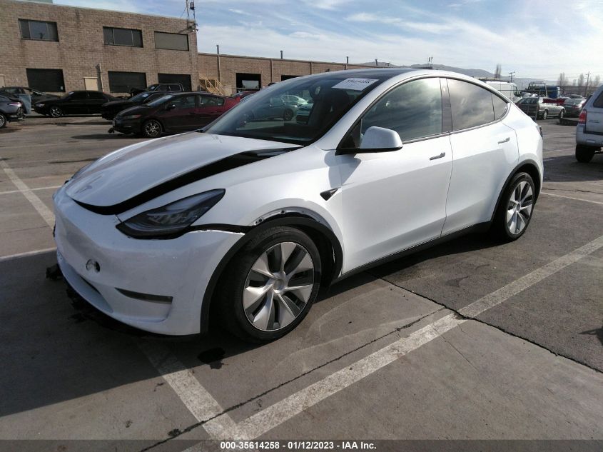 2022 TESLA MODEL Y LONG RANGE VIN: 7SAYGDEEXNF330539