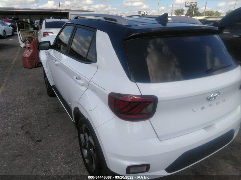 2022 HYUNDAI VENUE LIMITED VIN: KMHRC8A35NU202057