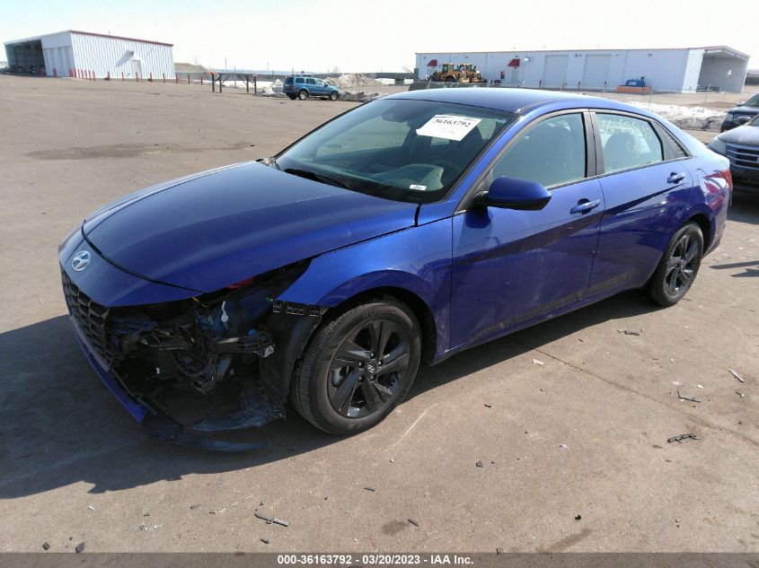 2022 HYUNDAI ELANTRA HYBRID BLUE VIN: KMHLM4AJ7NU016420
