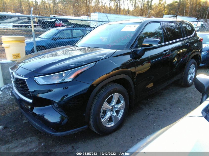2022 TOYOTA HIGHLANDER LE VIN: 5TDBZRBH2NS591880