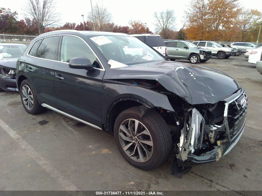 2021 AUDI Q5 PREMIUM PLUS VIN: WA1BAAFY4M2065608