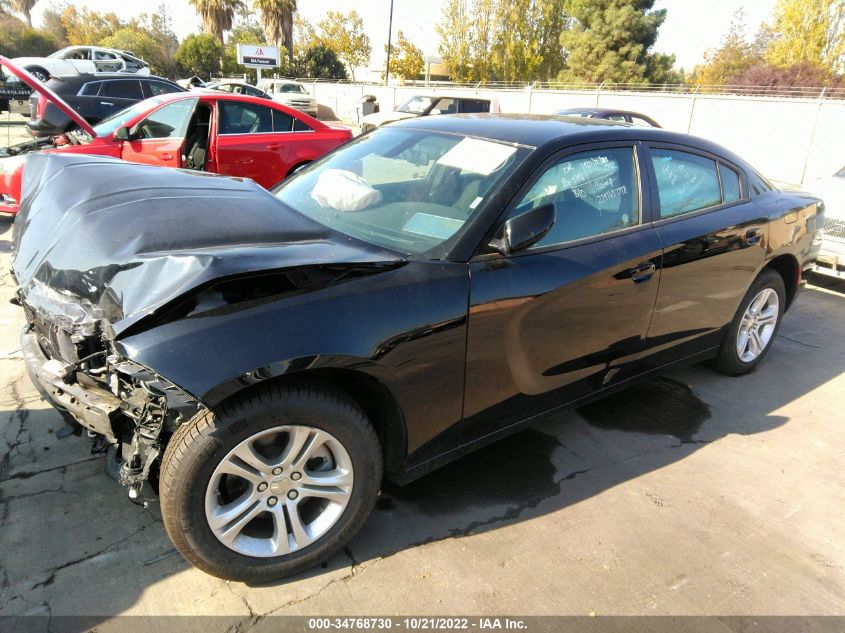 2022 DODGE CHARGER SXT VIN: 2C3CDXBG2NH152485