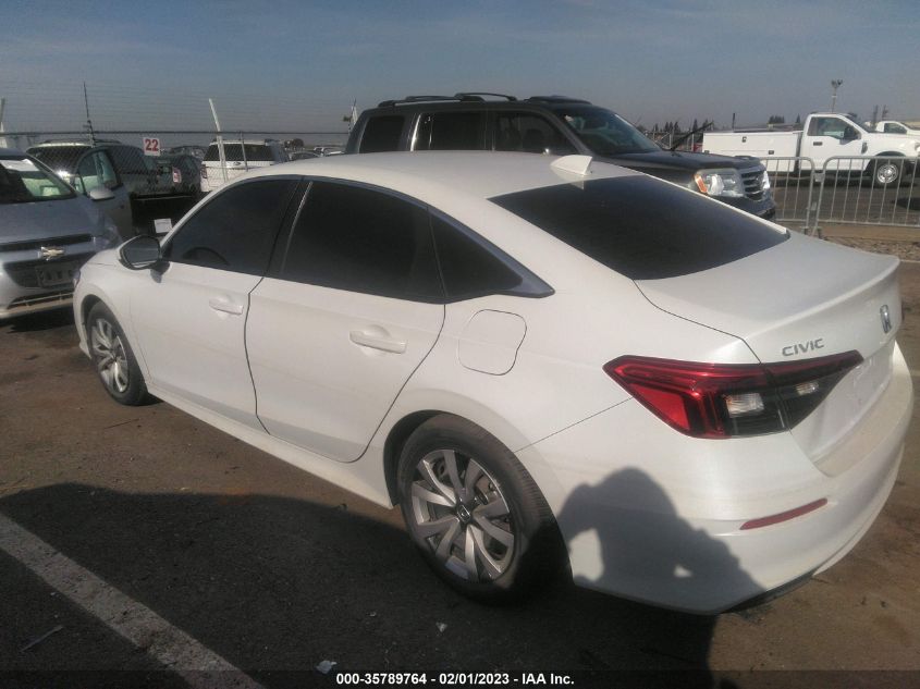 2022 HONDA CIVIC SEDAN LX VIN: 2HGFE2F29NH513137