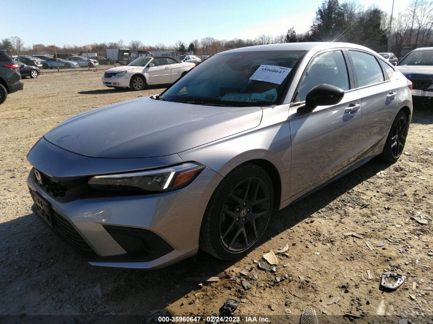 2022 HONDA CIVIC HATCHBACK SPORT VIN: 19XFL2H8XNE003610