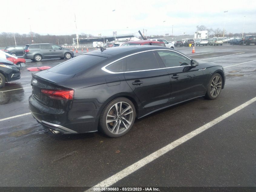 2022 AUDI S5 SPORTBACK PREMIUM VIN: WAUA4CF52NA032461