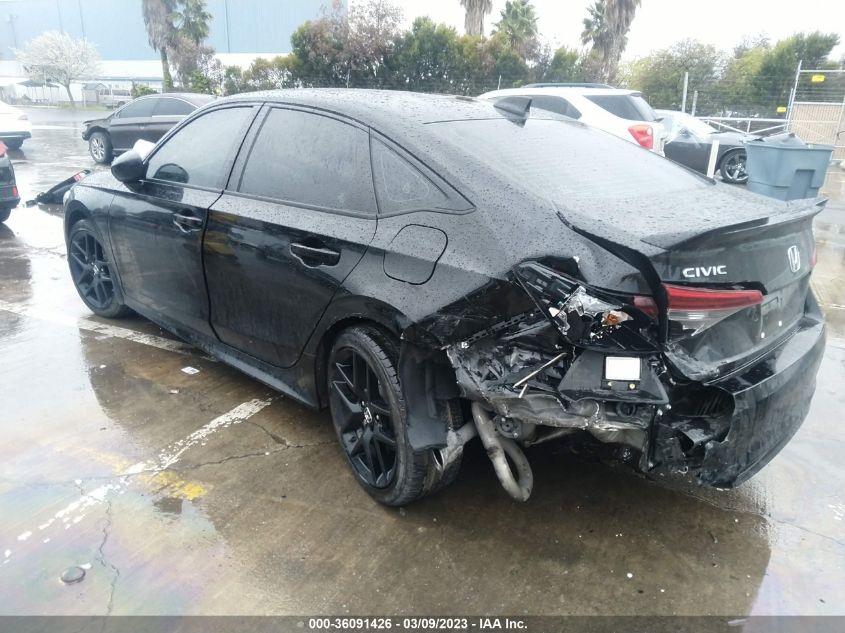 2022 HONDA CIVIC SI VIN: 2HGFE1E55NH475119