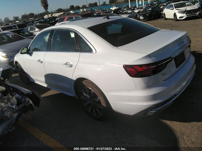 2021 AUDI A4 SEDAN PREMIUM VIN: WAUABAF47MA087049