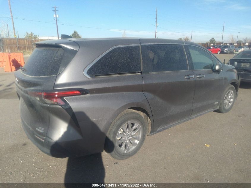 2021 TOYOTA SIENNA XLE VIN: 5TDYRKEC8MS030115